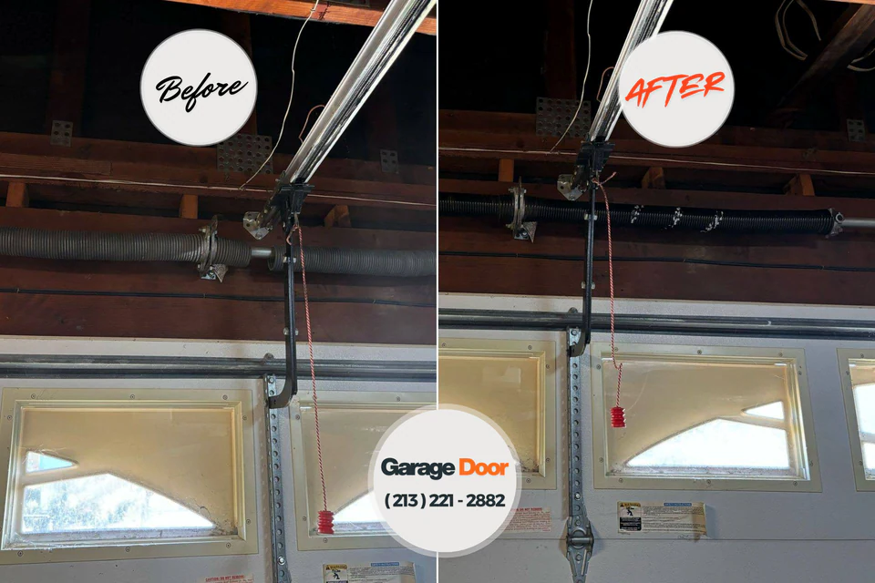 Before and after: garage door repair Yeagertown, PA